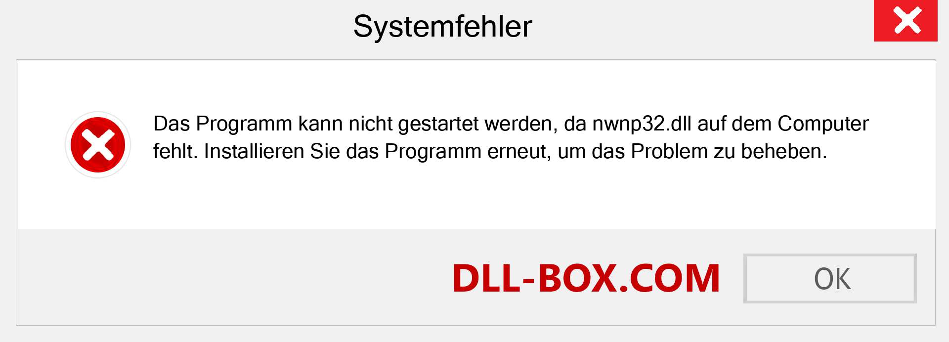 nwnp32.dll-Datei fehlt?. Download für Windows 7, 8, 10 - Fix nwnp32 dll Missing Error unter Windows, Fotos, Bildern